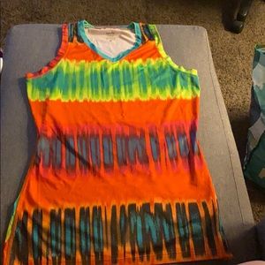 Nike pro tie dye tank top
